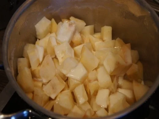 Rezept: Hähnchenbrustfiletgeschnetzeltes in Curry-Sahne mit Selleriepüree Bild Nr. 13 Hähnchenbrustfiletgeschnetzeltes in Curry-Sahne mit Selleriepüree - Rezept - Bild Nr. 13