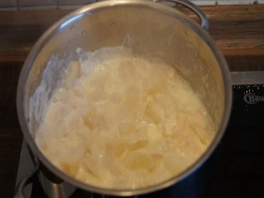 Rezept: Hähnchenbrustfiletgeschnetzeltes in Curry-Sahne mit Selleriepüree Bild Nr. 14 Hähnchenbrustfiletgeschnetzeltes in Curry-Sahne mit Selleriepüree - Rezept - Bild Nr. 14