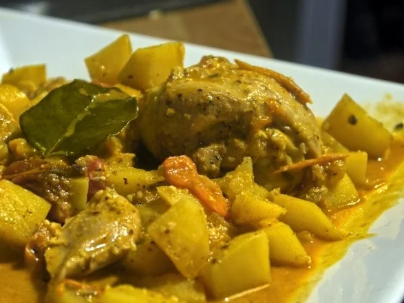 Kartoffel-Curry mit Hähnchenbeinen und Brotchips - Rezept - Bild Nr. 15