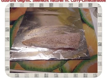 Rezept: Fisch: Gegrillter Seehecht naturell mit Curry-Limettensoße Bild Nr. 3 Fisch: Gegrillter Seehecht naturell mit Curry-Limettensoße - Rezept - Bild Nr. 3