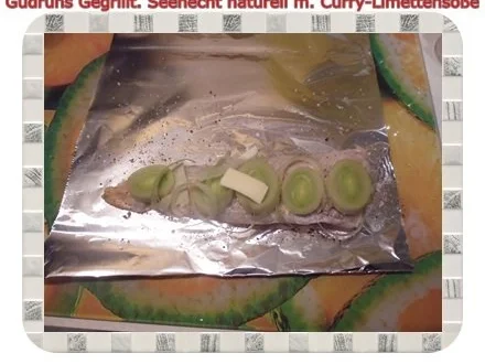 Rezept: Fisch: Gegrillter Seehecht naturell mit Curry-Limettensoße Bild Nr. 4 Fisch: Gegrillter Seehecht naturell mit Curry-Limettensoße - Rezept - Bild Nr. 4