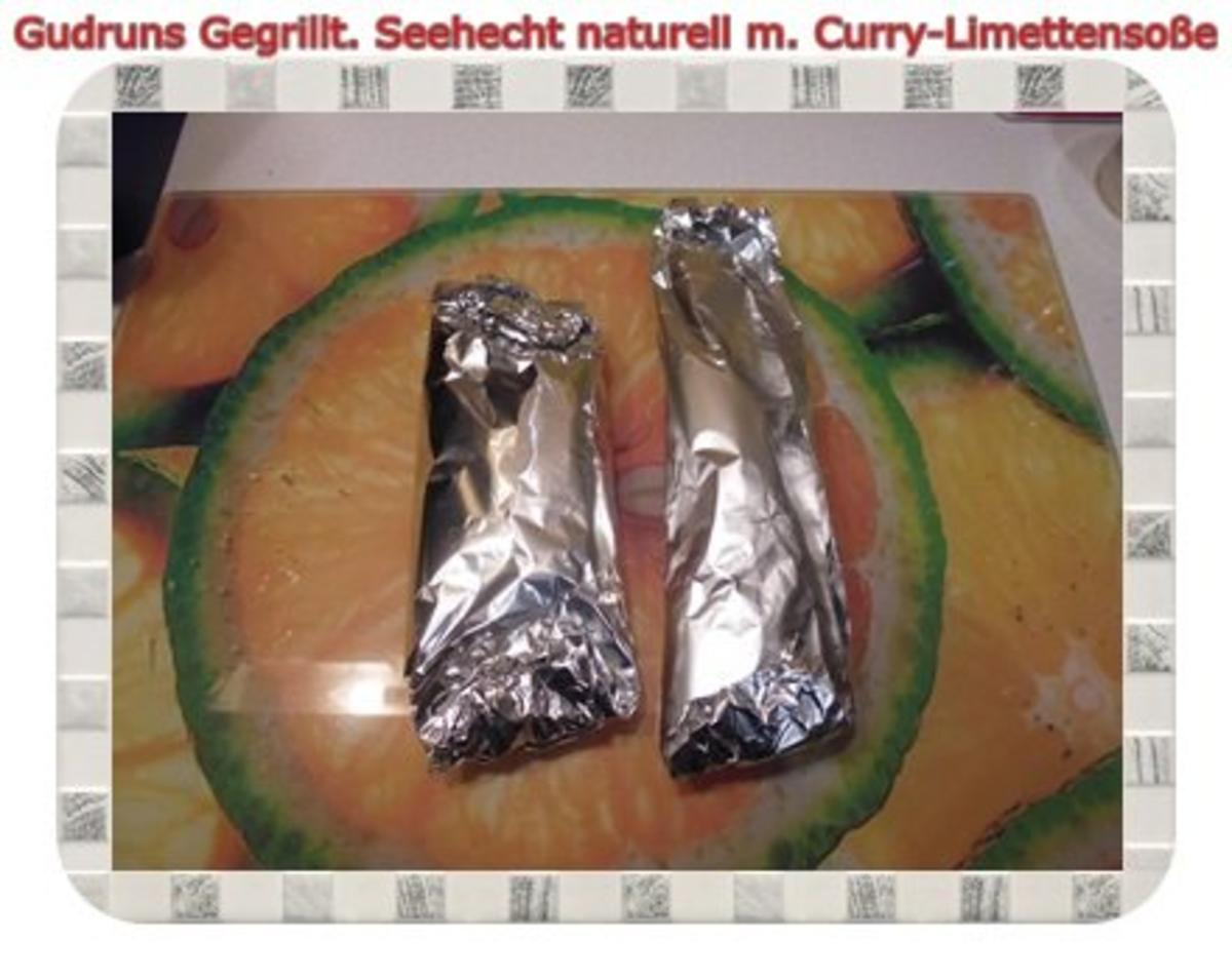 Fisch: Gegrillter Seehecht naturell mit Curry-Limettensoße - Rezept - Bild Nr. 5