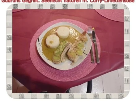 Rezept: Fisch: Gegrillter Seehecht naturell mit Curry-Limettensoße Bild Nr. 13 Fisch: Gegrillter Seehecht naturell mit Curry-Limettensoße - Rezept - Bild Nr. 13