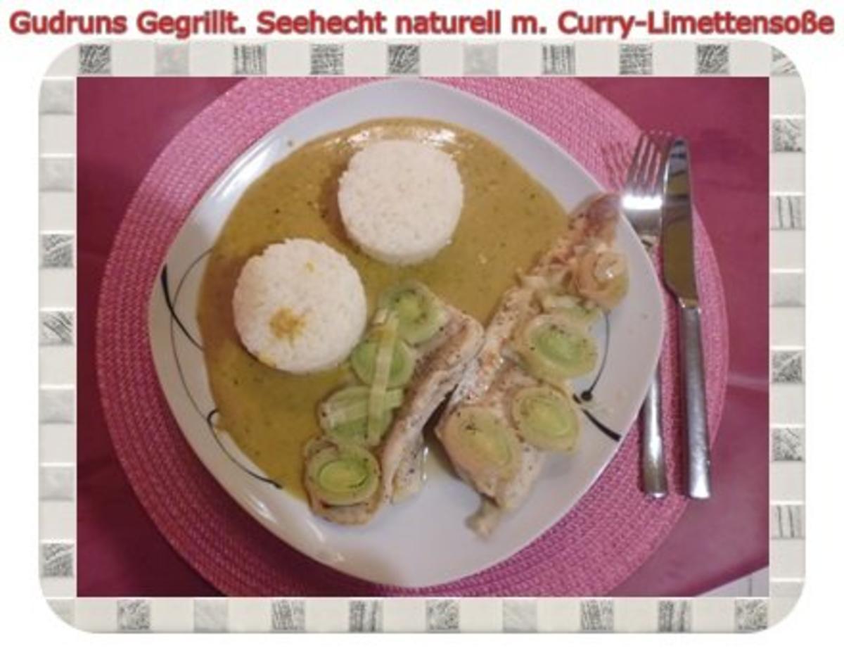 Fisch: Gegrillter Seehecht naturell mit Curry-Limettensoße - Rezept - Bild Nr. 14