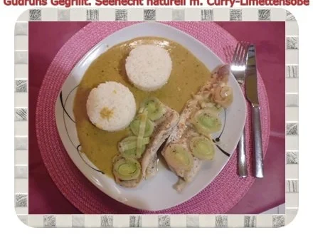 Rezept: Fisch: Gegrillter Seehecht naturell mit Curry-Limettensoße Bild Nr. 14 Fisch: Gegrillter Seehecht naturell mit Curry-Limettensoße - Rezept - Bild Nr. 14