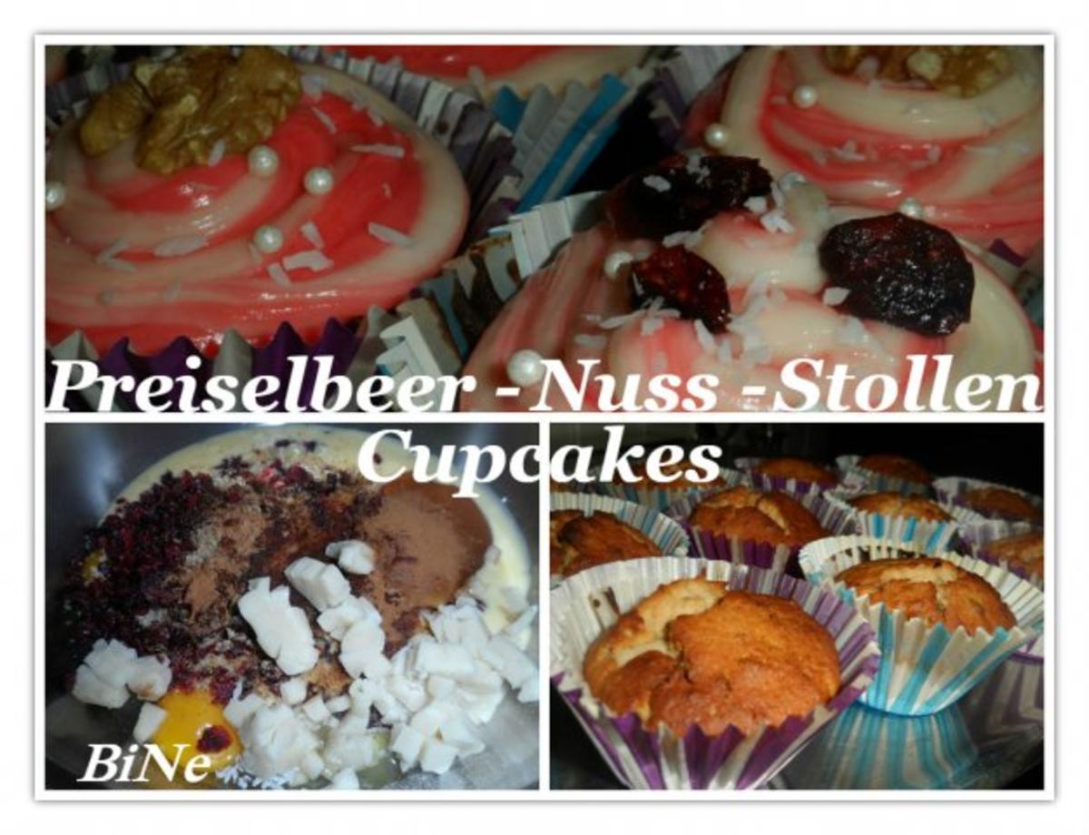 Bilder für BiNe` S PREISELBEER - NUSS - STOLLEN CUPCAKE - Rezept