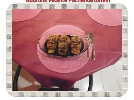 Rezept: Kartoffeln: Gefüllte pikante Fächerkartoffeln Bild Nr. 10 Kartoffeln: Gefüllte pikante Fächerkartoffeln - Rezept - Bild Nr. 10