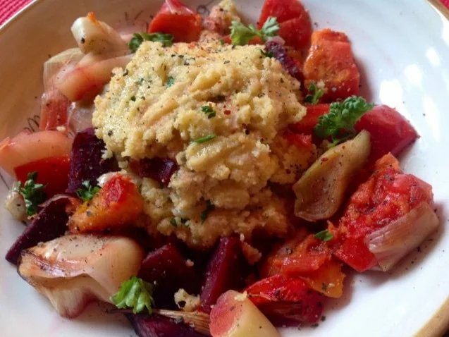 Rezept: Polenta mit Gemüse aus dem Bratschlauch Bild Nr. 3 Polenta mit Gemüse aus dem Bratschlauch - Rezept - Bild Nr. 3