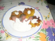 Kartoffel-Karottenpuffer mit Räucherlachs - Rezept