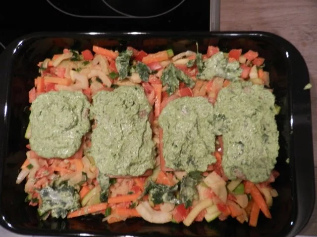 Überbackener Wildlachs auf Gemüse - Rezept - Bild Nr. 4