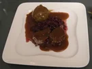 Sauerbraten rheinische Art mit Klößen und Rotkohl - Rezept