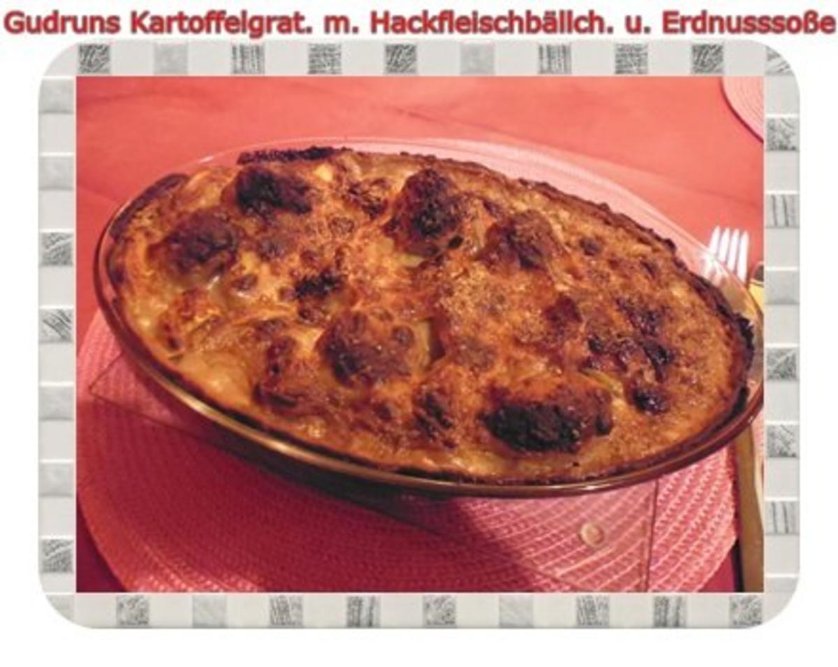 Kartoffeln: Kartoffelauflauf mit Hackfleischbällchen und Erdnusssoße -
Rezept By Publicity