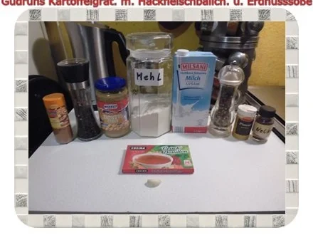 Kartoffeln: Kartoffelauflauf mit Hackfleischbällchen und Erdnusssoße - Rezept - Bild Nr. 6