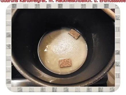 Kartoffeln: Kartoffelauflauf mit Hackfleischbällchen und Erdnusssoße - Rezept - Bild Nr. 7