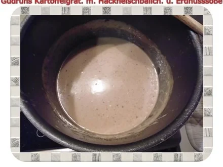 Kartoffeln: Kartoffelauflauf mit Hackfleischbällchen und Erdnusssoße - Rezept - Bild Nr. 8