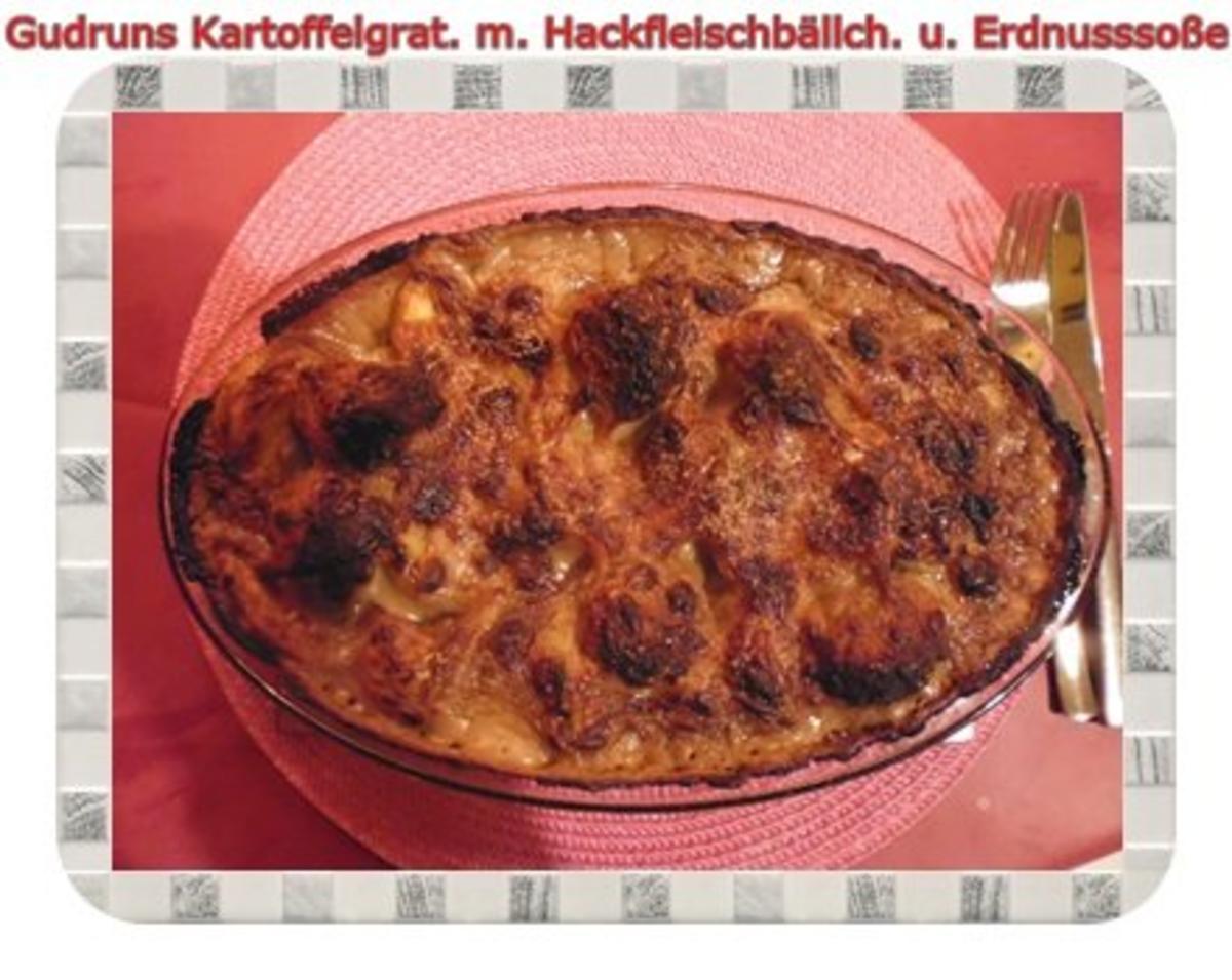 Kartoffeln: Kartoffelauflauf mit Hackfleischbällchen und Erdnusssoße - Rezept - Bild Nr. 14