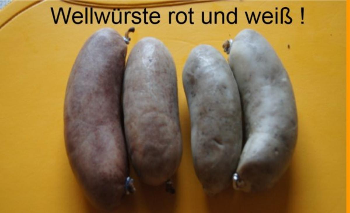 Wellwurst mit Bayrisch-Kraut und Pellkartoffeln - Rezept - Bild Nr. 3