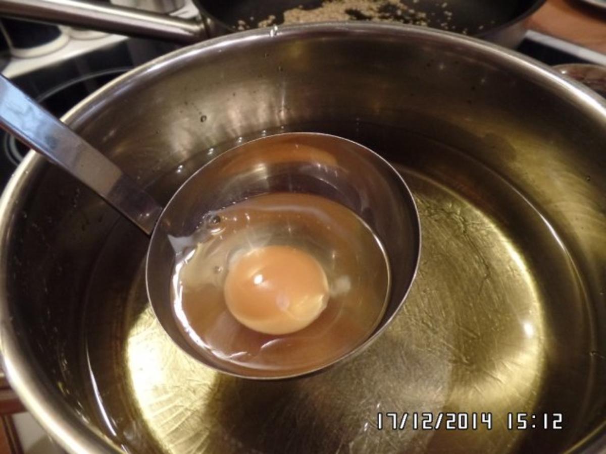 Frittierte Eier mit Salat - Rezept - Bild Nr. 3