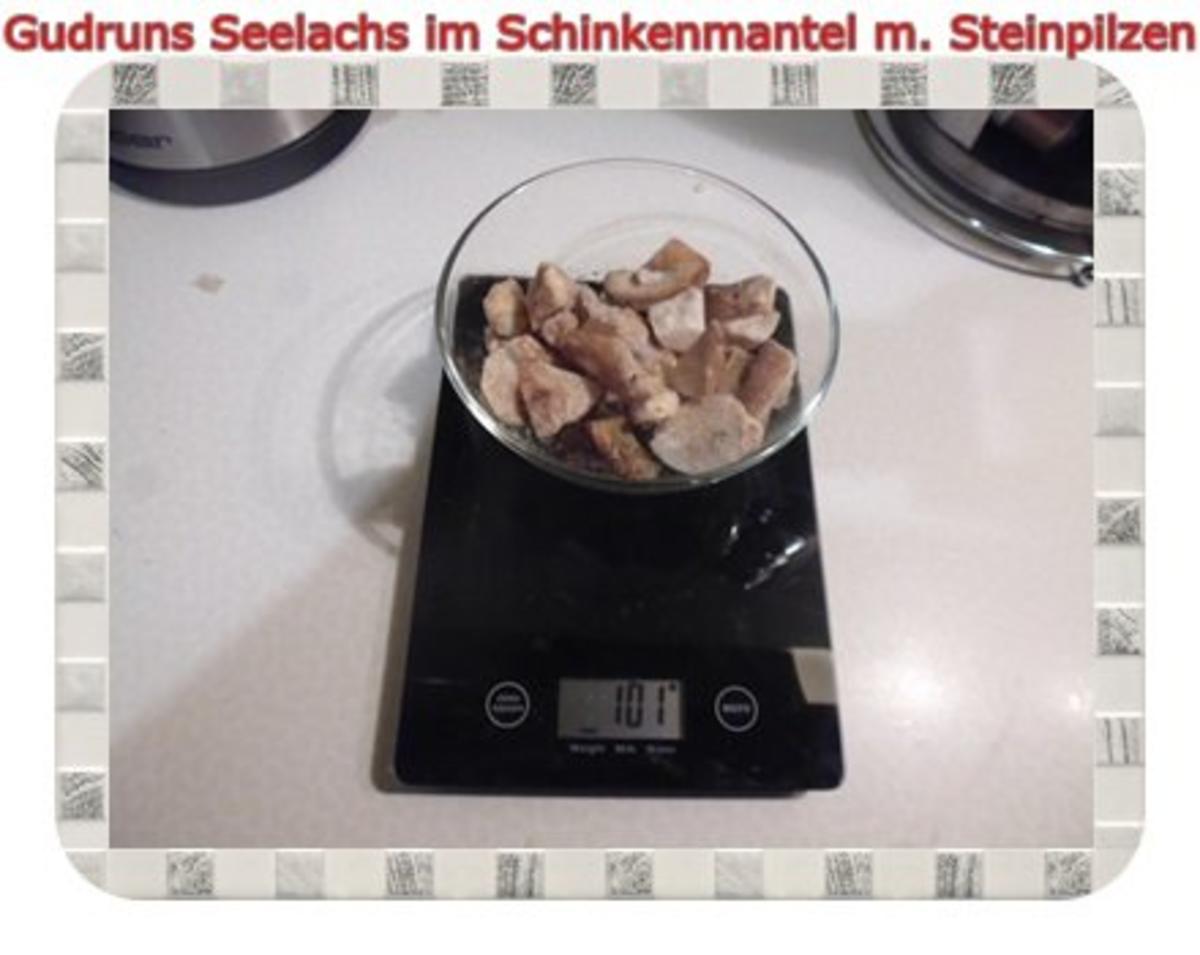 Fisch: Seelachs im Schinkenmantel mit Steinpilzen - Rezept - Bild Nr. 3