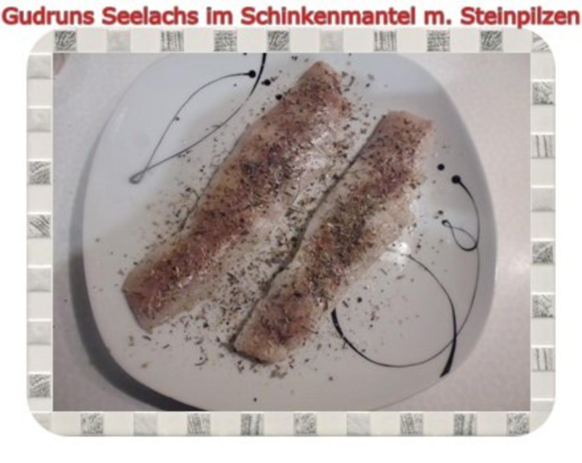 Fisch: Seelachs im Schinkenmantel mit Steinpilzen - Rezept - Bild Nr. 7