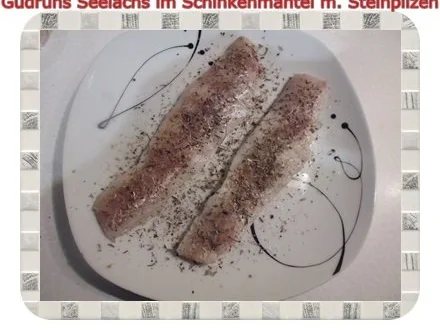 Fisch: Seelachs im Schinkenmantel mit Steinpilzen - Rezept - Bild Nr. 7