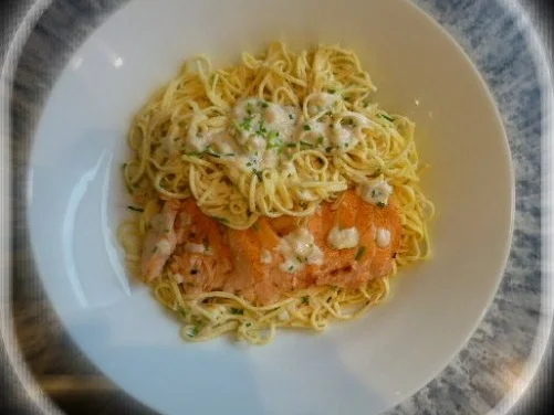 Linguine mit Käse-Schnittlauch-Sauce und Lachs - Rezept - Bild Nr. 6