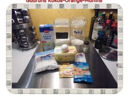 Rezept: Muffins: Kokos-Orange-Muffins Bild Nr. 2 Muffins: Kokos-Orange-Muffins - Rezept - Bild Nr. 2