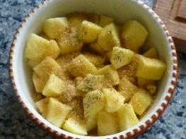 Apple Crumble mit Vanillesauce - Rezept - Bild Nr. 2