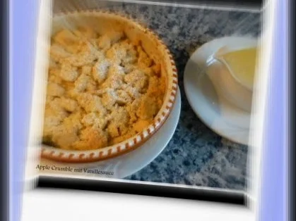 Apple Crumble mit Vanillesauce - Rezept - Bild Nr. 6