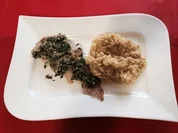 Seezunge im Kräutermantel mit Risotto Milanese - Rezept