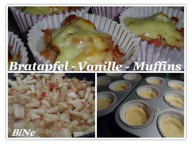 BiNe` S BRATAPFEL - VANILLE - MUFFINS - Rezept