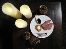 Pflaumen-Roastbeef mit Kartoffelpuffern - Rezept
