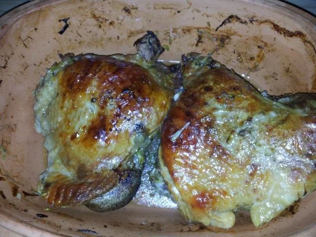Putenoberkeule im Römertopf - Rezept