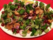 Feldsalat mit Kräuterseitlingen, Trauben und Salatkerne-Mix - Rezept
