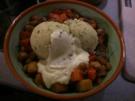 Couscous mit Kichererbsengemüse und Safransahne - Rezept