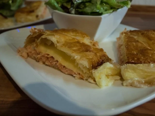 Rezept: hl. Abend 2014: Räucherlachs im Blätterteig hl. Abend 2014: Räucherlachs im Blätterteig - Rezept