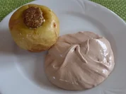 Veggi´s - Heiliges Abendmahl : Dessert : Nuss - Bratapfel mit Schoko-Budwig-Quark - Rezept