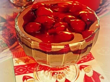 Dessert: Lebkuchen-Nutella-Creme mit Kirschkompott - Rezept