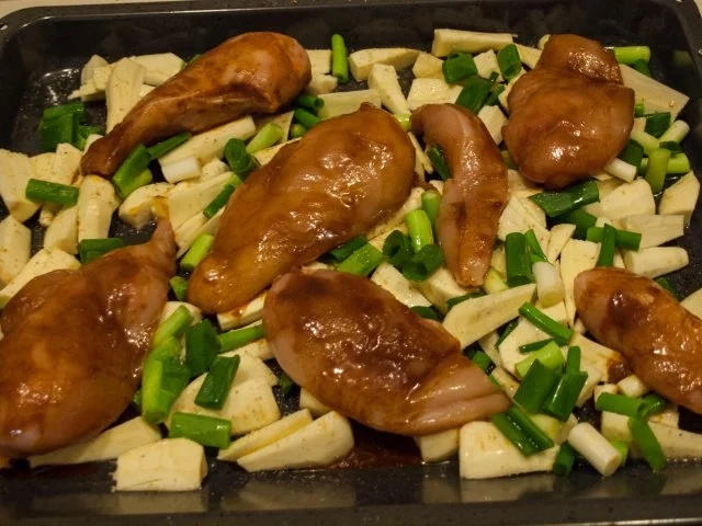 Hähnchenbrustfilet auf Pastinaken-Gemüse - Rezept