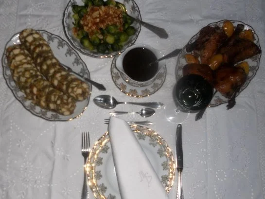 "Serviettenknödel" mit Rippenspeck à la "Oórndrasch"................. (Rzpt. um 1978) - Rezept