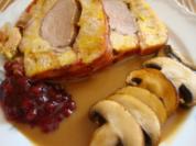 pikanter "Königskuchen" in Portwein-Sahnesößchen - Rezept