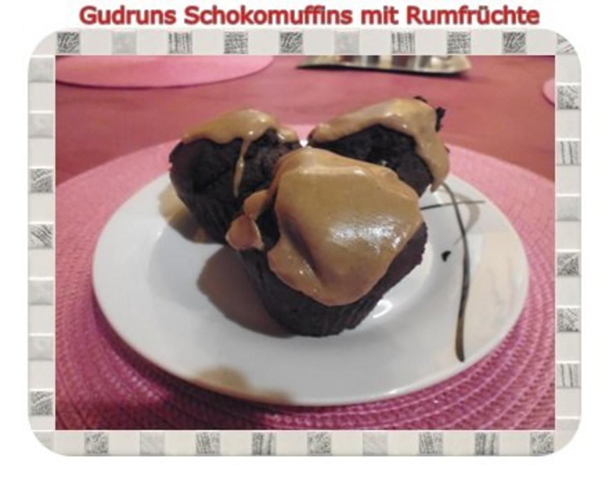 Bilder für Muffins: Schoko-Muffins mit Rum-Beeren - Rezept