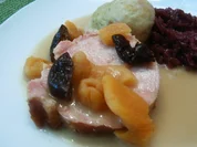 Kasseler mit Pflaumen-Aprikosensoße - Rezept