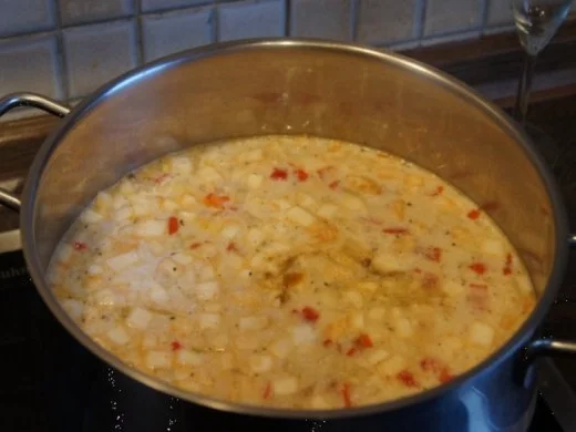 Paprikasuppe mit Kokosmilch und Nürnberger Rostbratwürstchen - Rezept - Bild Nr. 7