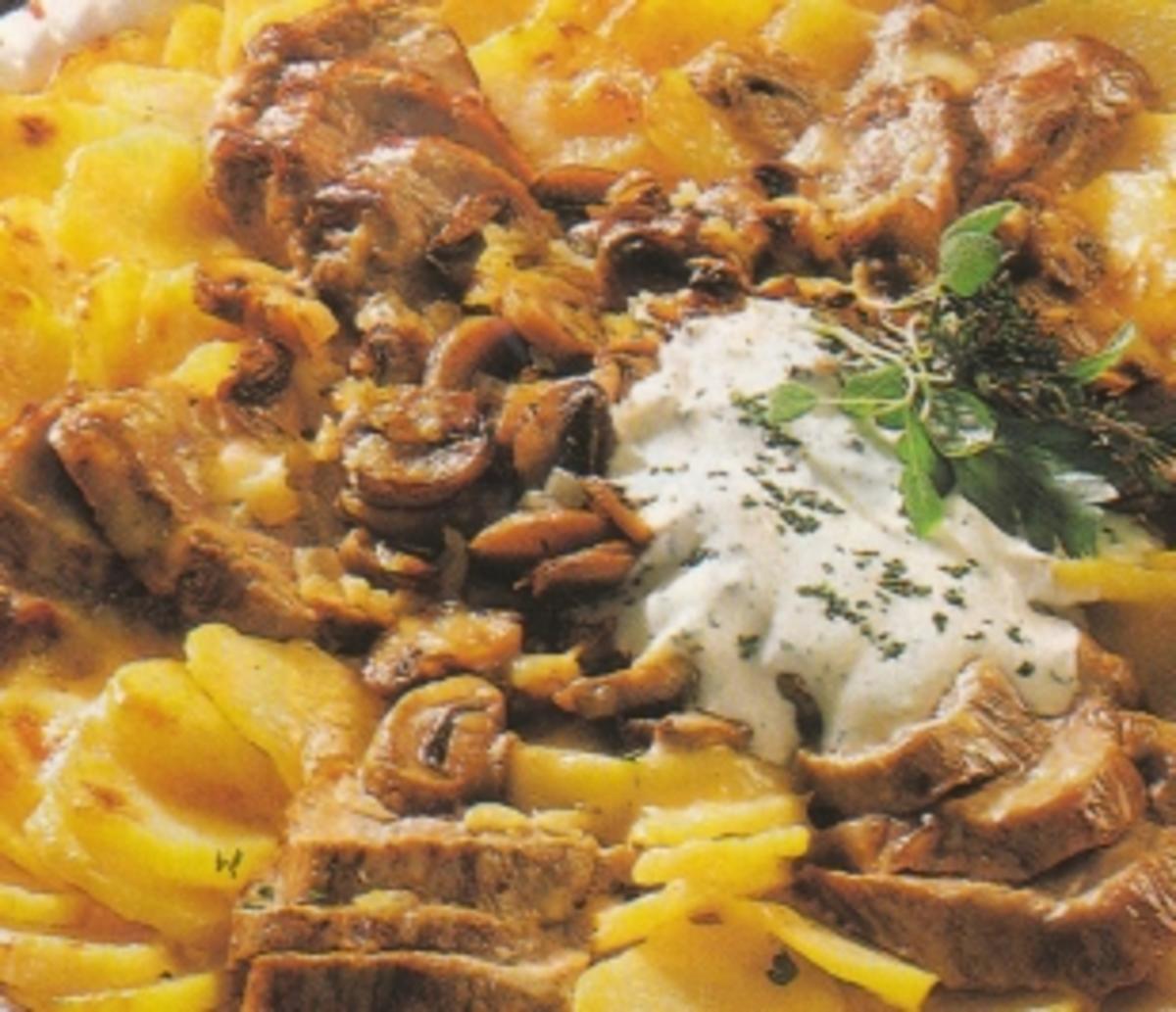 Kartoffel Pilz Gratin mit Filet - Rezept - kochbar.de
