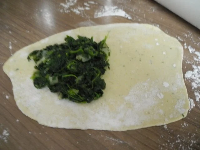 Vegane Maultaschen mit Zwiebel - Spinat - Füllung an gebratenen Zwiebeln - Rezept - Bild Nr. 4