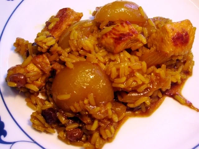 Rezept: Reispfanne mit Putenbrust und Aprikosen Reispfanne mit Putenbrust und Aprikosen - Rezept