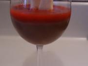 Mousse au chocolat mit Erdbeerfruchtspiegel - Rezept
