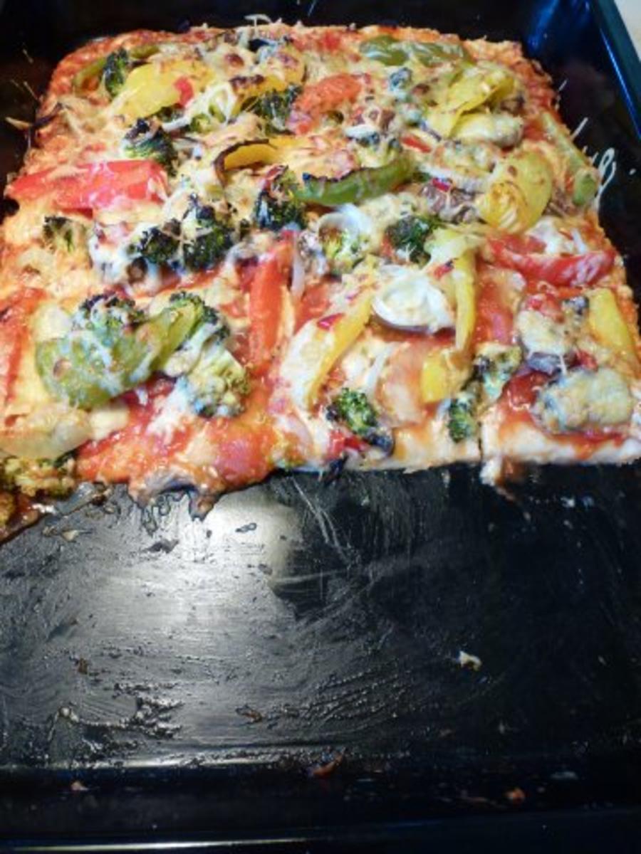 Vegetarische Pizza - Rezept mit Bild - kochbar.de