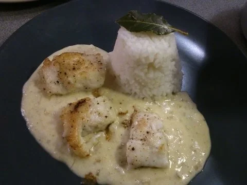 Steinbeißerfilet mit Senf-Meerrettich-Weißweinsoße - Rezept - Bild Nr. 5